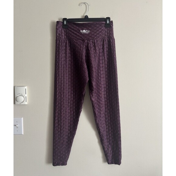 Booty by Brabants Leggins Plus Size Crocoskin Purple Athleisure Athletic Gym - Picture 5 of 5